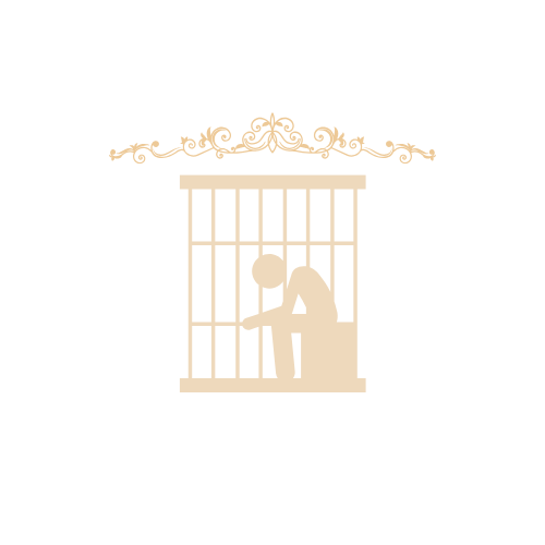 Personne enfermée dans une cage, symbole d’enfermement